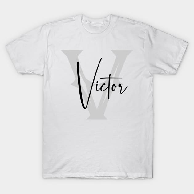 Victor Second Name, Victor Family Name, Victor Middle Name T-Shirt by Huosani